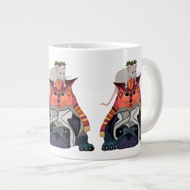 Mops Jumbo-Tasse (Vorderseite Rechts)