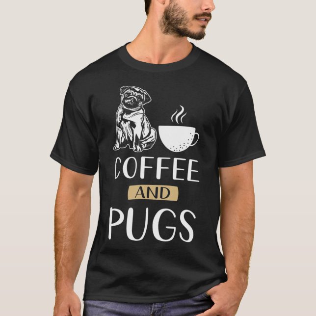 Mops Kaffeeküche Kaffee-Junkie T-Shirt (Vorderseite)