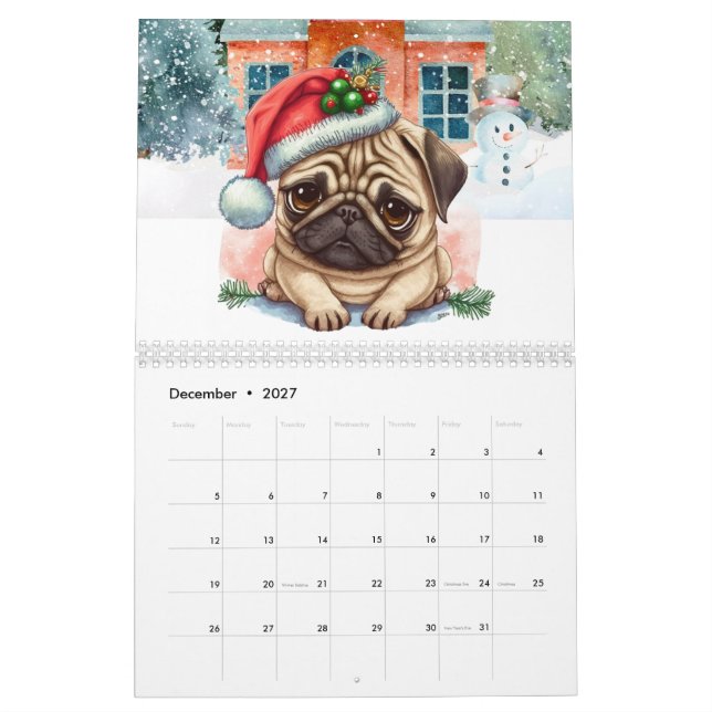 Mops Kalender (Dez 2027)