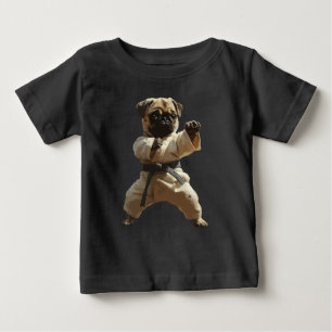 Mops Karate Schule Baby T-shirt