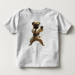 Mops Karate Schule Kleinkind T-shirt