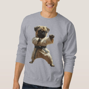 Mops Karate Schule Sweatshirt