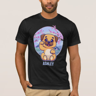 Mops Kawaii Süßes Geschenk Hund Haustier T-Shirt