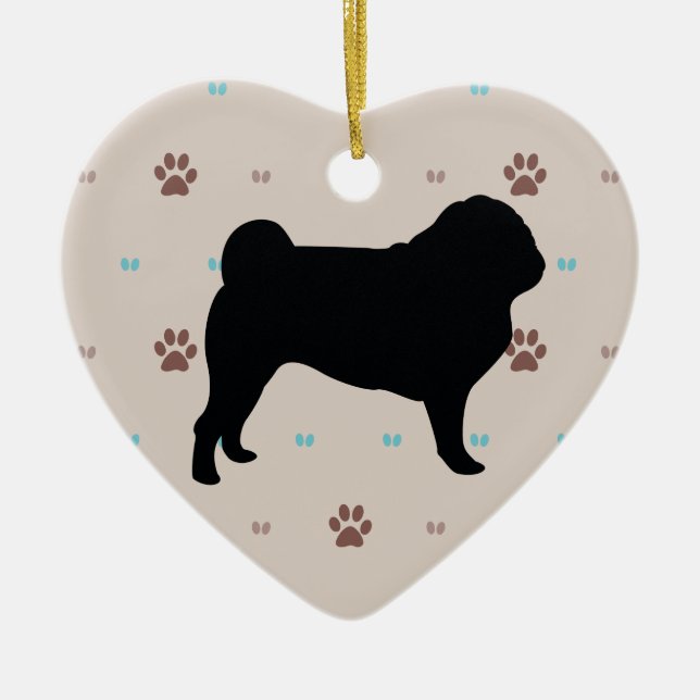 Mops Keramikornament (Vorne)