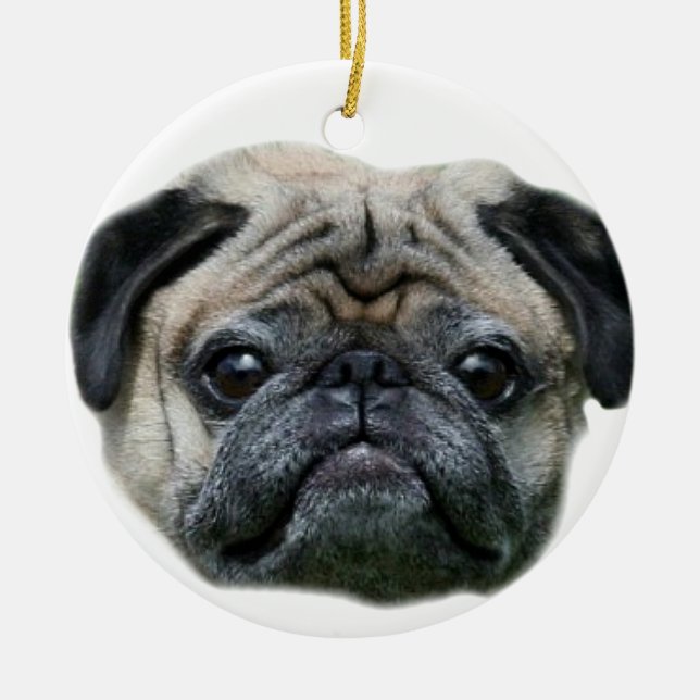 Mops Keramikornament (Vorne)