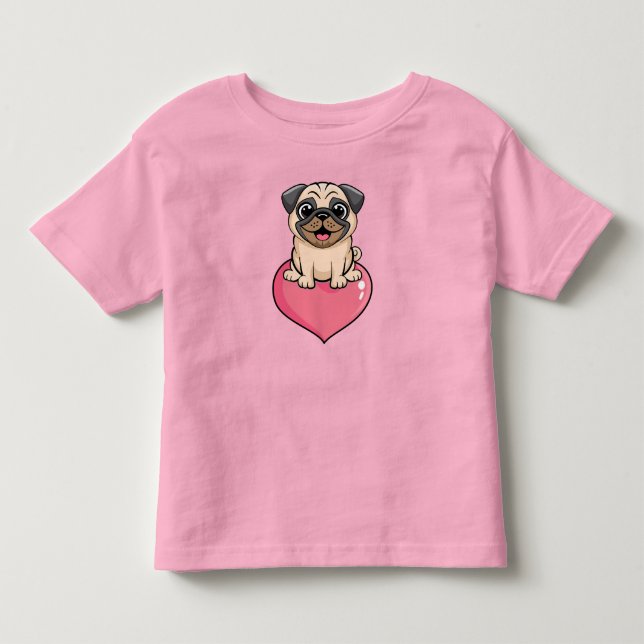 Mops Kleinkind T-shirt (Vorderseite)