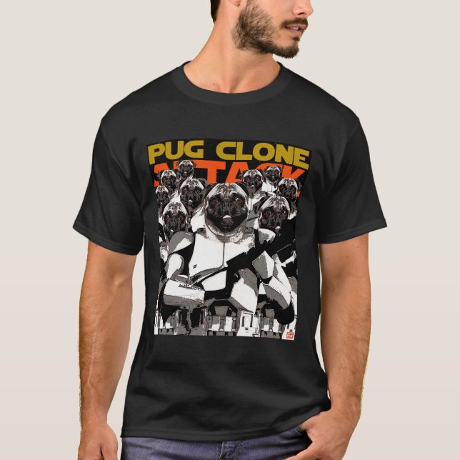 Mops-Klon-Angriff 629 T-Shirt (Vorderseite)