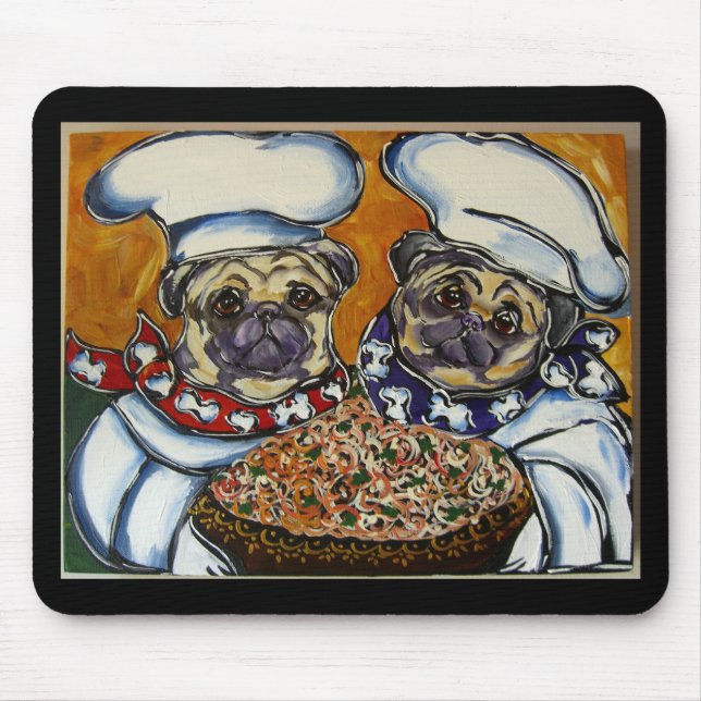 Mops Koch Mousepad (Vorne)
