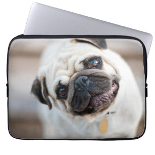 Mops-Kopfneigung Laptopschutzhülle