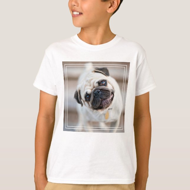 Mops-Kopfneigung T-Shirt (Vorderseite)