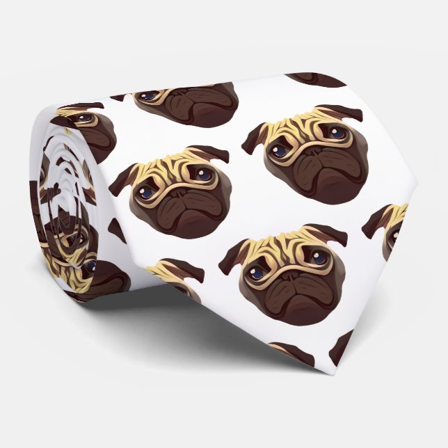 Mops Krawatte (Gerollt)