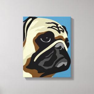 Mops-Kunst Leinwanddruck
