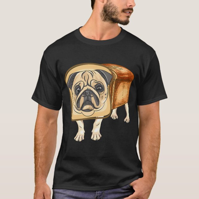 Mops-Laib (Lustiger Mops) T-Shirt (Vorderseite)