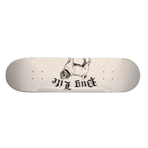 Mops-Leben-lustiger Hundegangster Skateboard