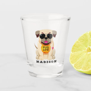Mops-Leben-Name-Schussglas Schnapsglas