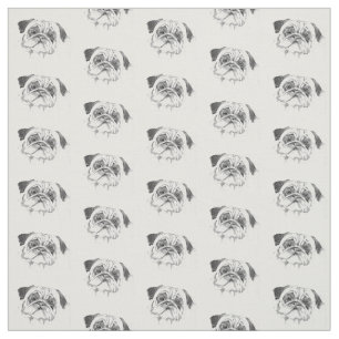 Mops-Leben Stoff