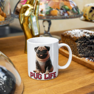 Mops Leben Süßer Hund Kaffeetasse