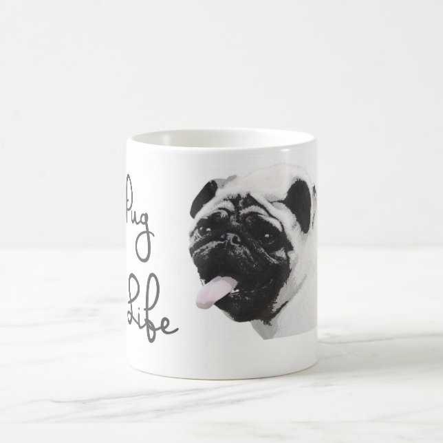 Mops-Leben Tasse (Mittel)
