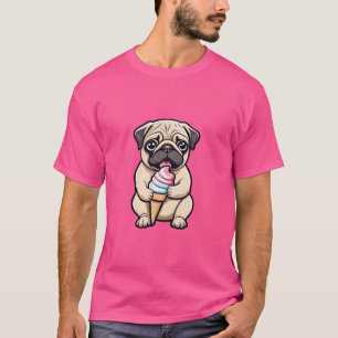 Mops leckendes Eis T-Shirt