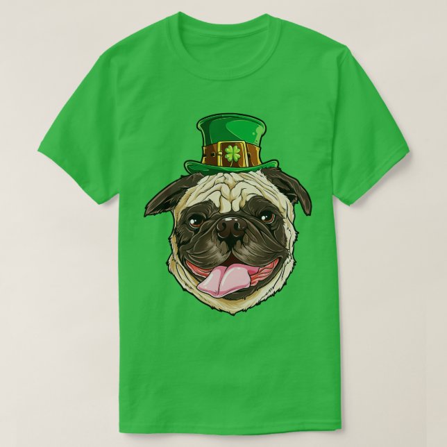 Mops Leprechaun St Patricks Day Funny Dog Geschenk T-Shirt (Design vorne)