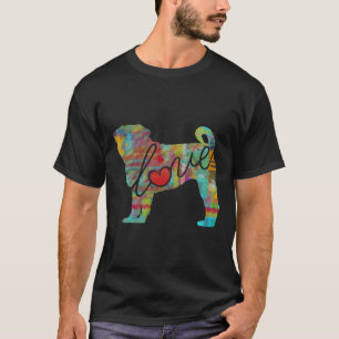 Mops Liebe - Ein heller und farbenfroher Wasserfar T-Shirt