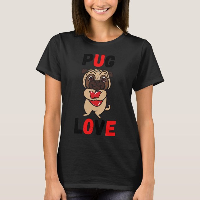 Mops Liebe Klassischer T - Shirt 150 (Vorderseite)