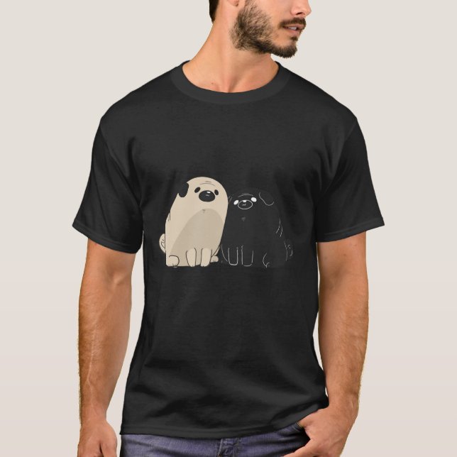 Mops Liebe Klassischer T - Shirt 176 (Vorderseite)