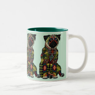 Mops Liebe Minze Zweifarbige Tasse