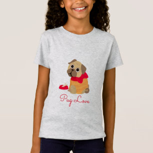 Mops Liebe niedlich Mops Hundeliebhaber T-Shirt