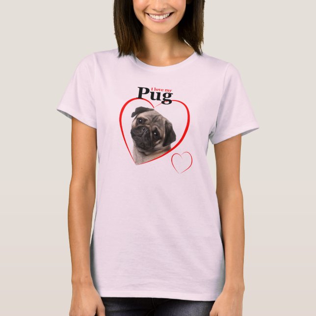 Mops Liebe Shirt (Vorderseite)