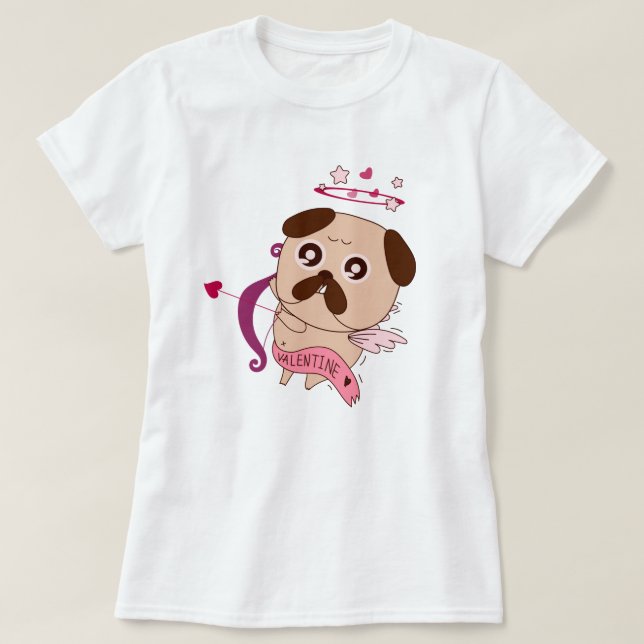 Mops Liebe T-Shirt (Design vorne)