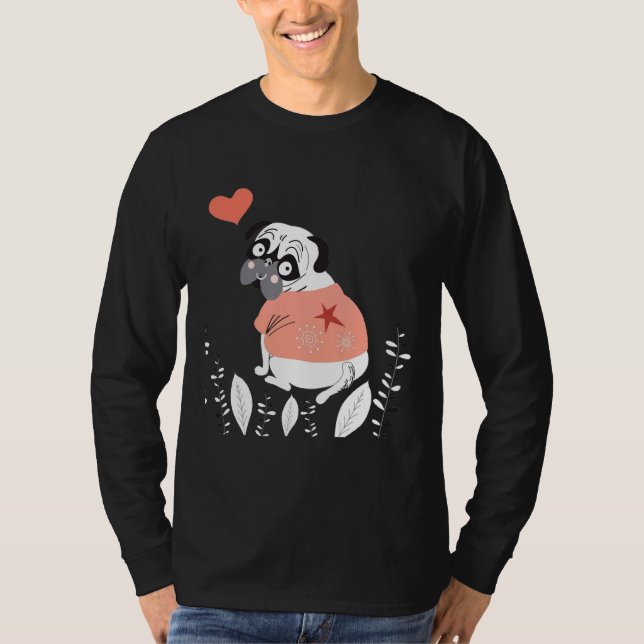 Mops Liebe Tshirt Classic T - Shirt 193 (Vorderseite)