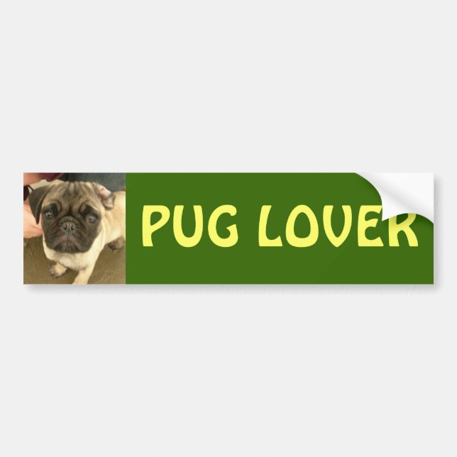 MOPS-LIEBHABER-Autoaufkleber Autoaufkleber (Vorne)