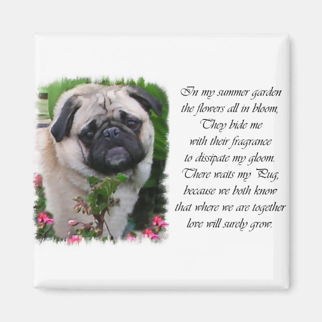 Mops Liebhaber Geschenke Magnet (Vorne)