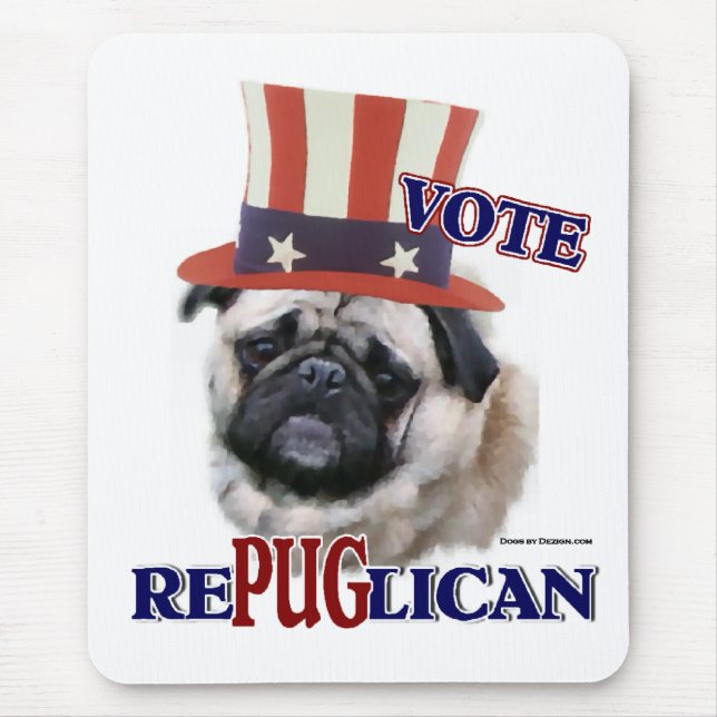 Mops Liebhaber Geschenke Mousepad (Vorne)