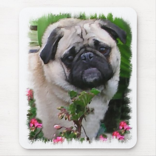 Mops Liebhaber Geschenke Mousepad (Vorne)