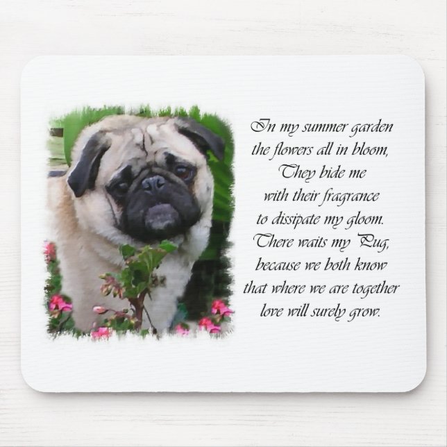 Mops Liebhaber Geschenke Mousepad (Vorne)