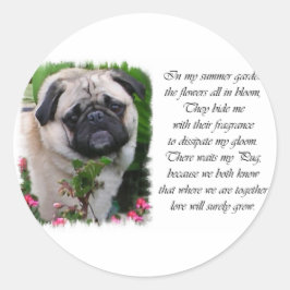 Mops Liebhaber Geschenke Runder Aufkleber