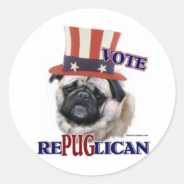 Mops Liebhaber Geschenke Runder Aufkleber (Vorderseite)