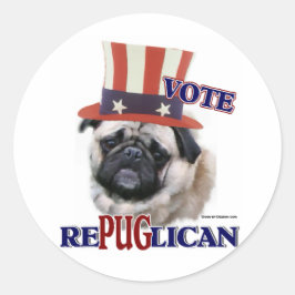 Mops Liebhaber Geschenke Runder Aufkleber