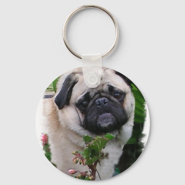 Mops Liebhaber Geschenke Schlüsselanhänger (Vorderseite)