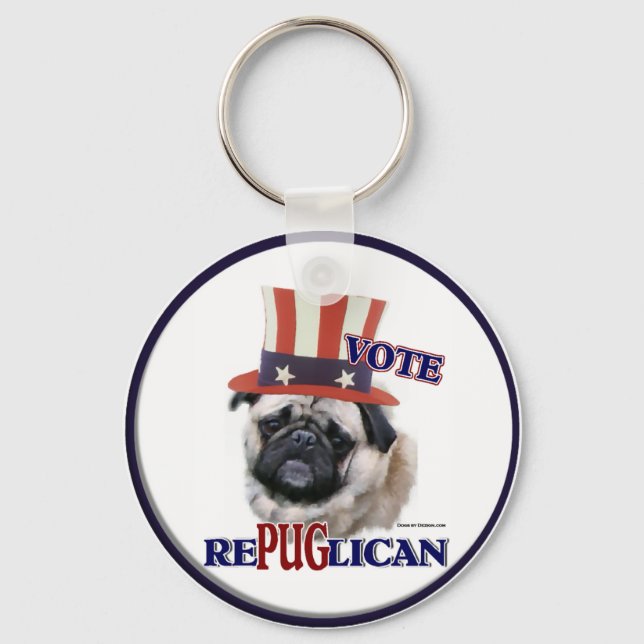 Mops Liebhaber Geschenke Schlüsselanhänger (Vorderseite)