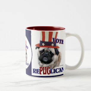 Mops Liebhaber Geschenke Zweifarbige Tasse