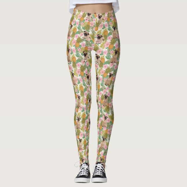 Mops Liebhaber Leggings (Vorderseite)