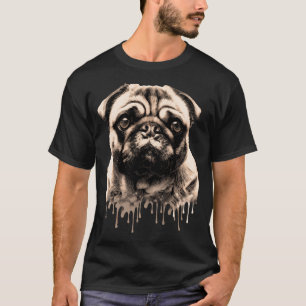 Mops-Liebhaber, Mops-Gesicht kühle Maske T-Shirt