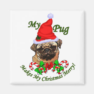 Mops Liebhaber Weihnachtsgeschenke Magnet