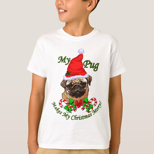 Mops Liebhaber Weihnachtsgeschenke T-Shirt (Vorderseite)