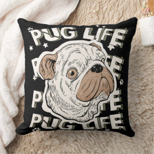 Mops Life Animal Dog Kissen
