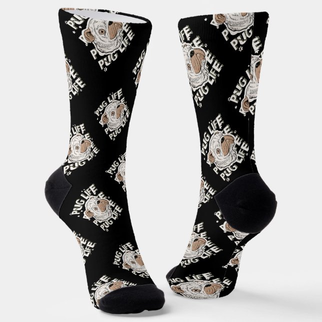 Mops Life Animal Dog Socken (Gewinkelt)