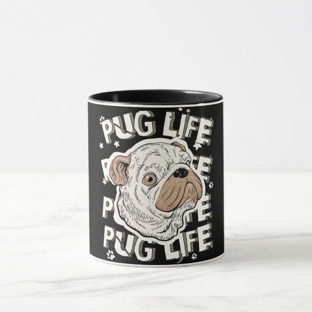 Mops Life Animal Dog Tasse (Zentrum)
